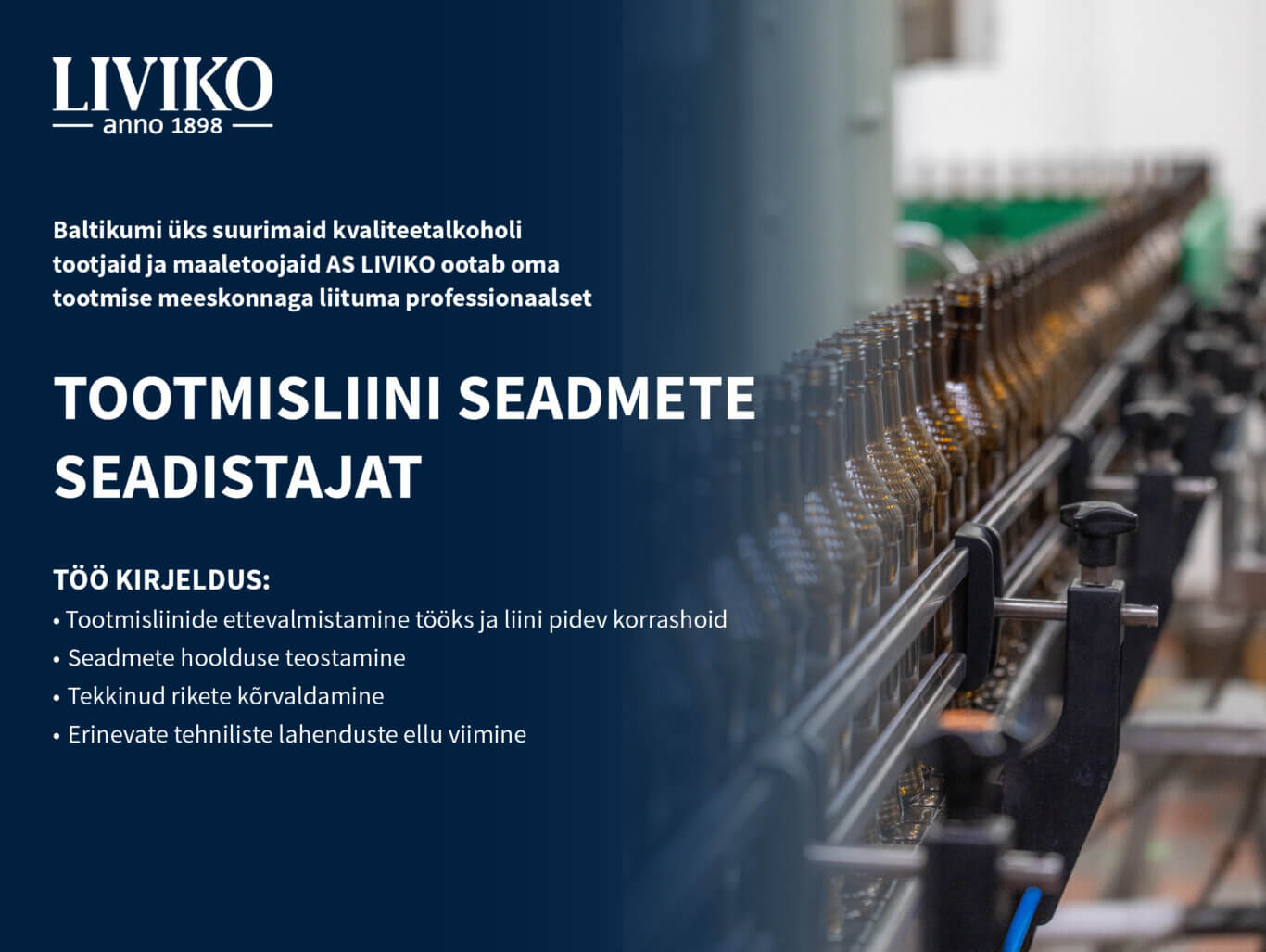 Otsime oma meeskonda tootmisliini seadmete seadistajat