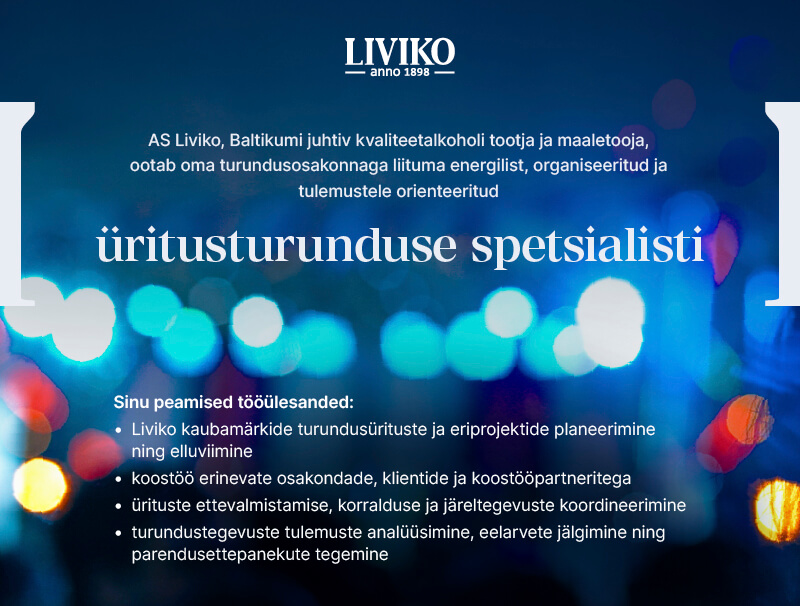 Otsime oma meeskonda üritusturunduse spetsialisti 