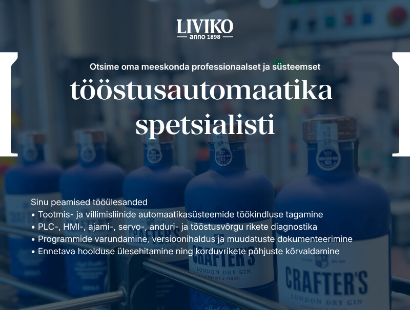 Otsime oma meeskonda tööstusautomaatika spetsialisti