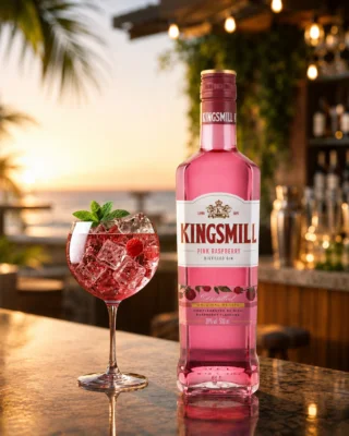 Crafted according to decades of distilling tradition, Kingsmill Pink Raspberry Gin blends carefully selected botanicals—including juniper berries, ginger and citrus—with the rich flavour of ripe, juicy raspberries. Delicate floral notes complement the lush berry profile, while the crisp freshness of juniper creates a beautifully balanced finish.

Perfect for long summer evenings and refreshing serves. 🌸🍸💗

Attention! This is an alcoholic beverage. Alcohol may damage your health.